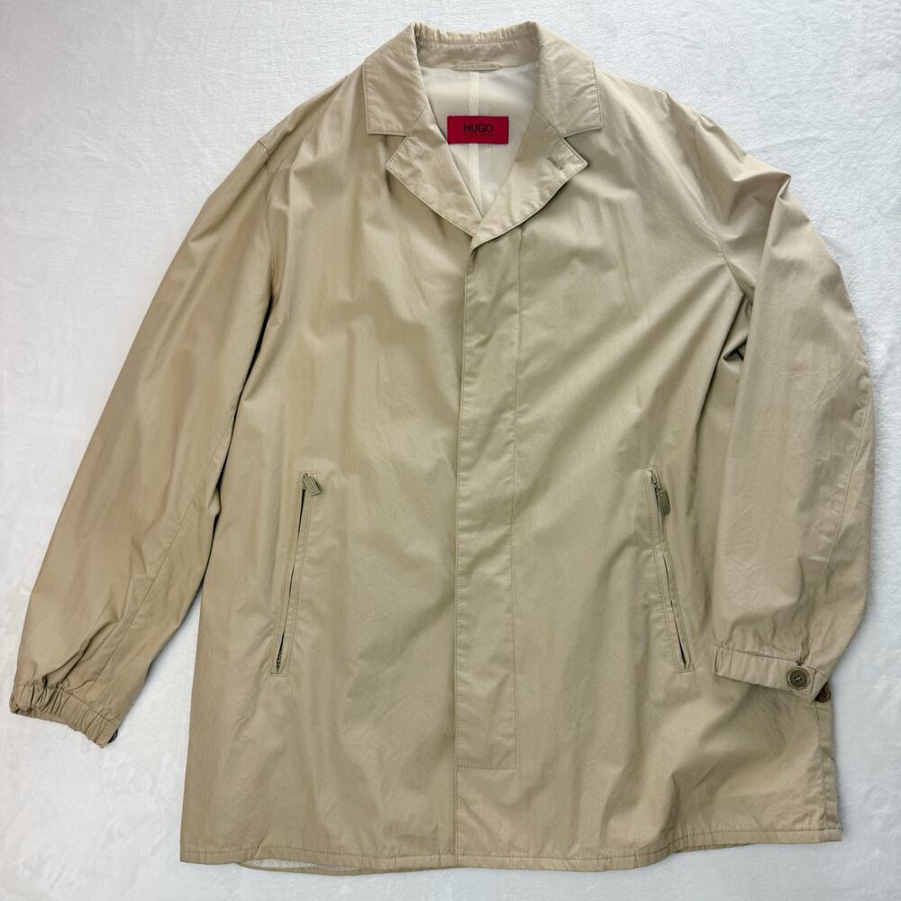 Hugo Boss Benati Beige Trench Coat Men's Large